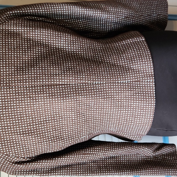 Vintage Liz Claiborne Brown Textured Double-Breasted Blazer - Picture 11 of 15